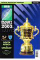 South Africa v Uruguay 2003 rugby  Programme